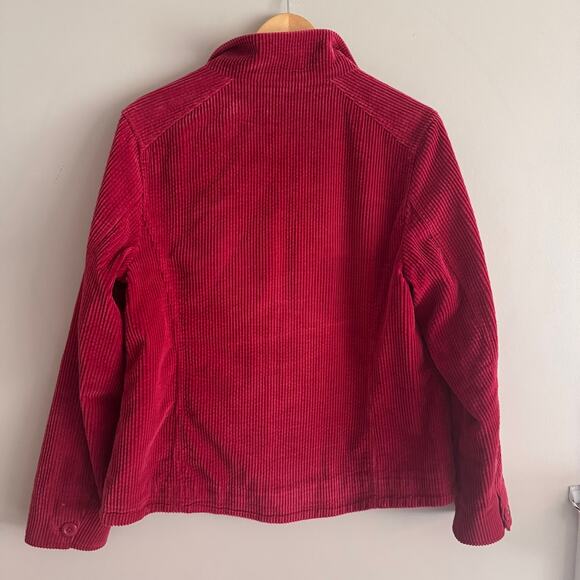 LL Bean Women's Full Zip Corduroy Jacket in Red Size Medium - Picture 5 of 5